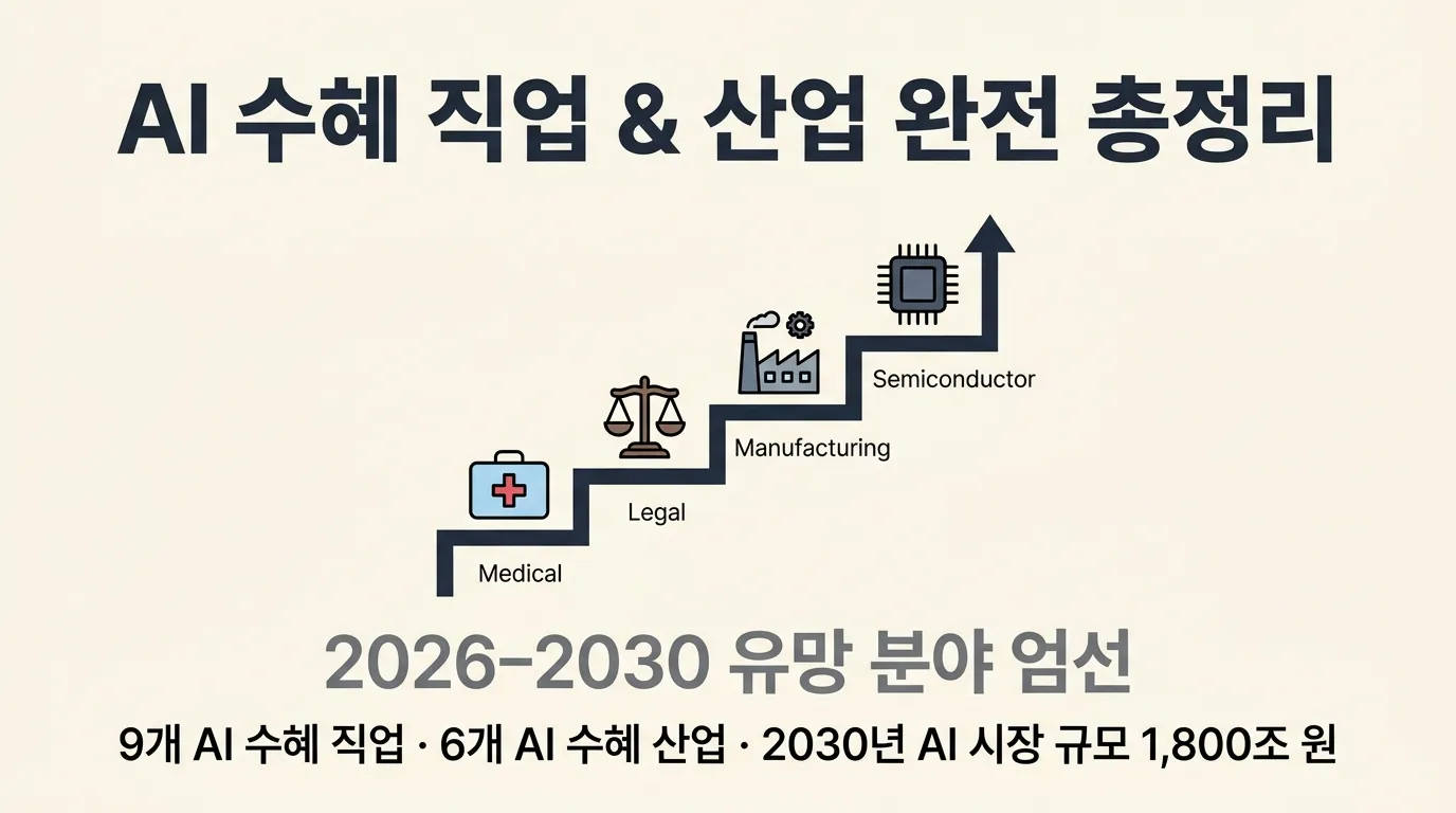 AI 수혜 직종·산업 완전 정리 — 2026~2030 유망 분야 선별