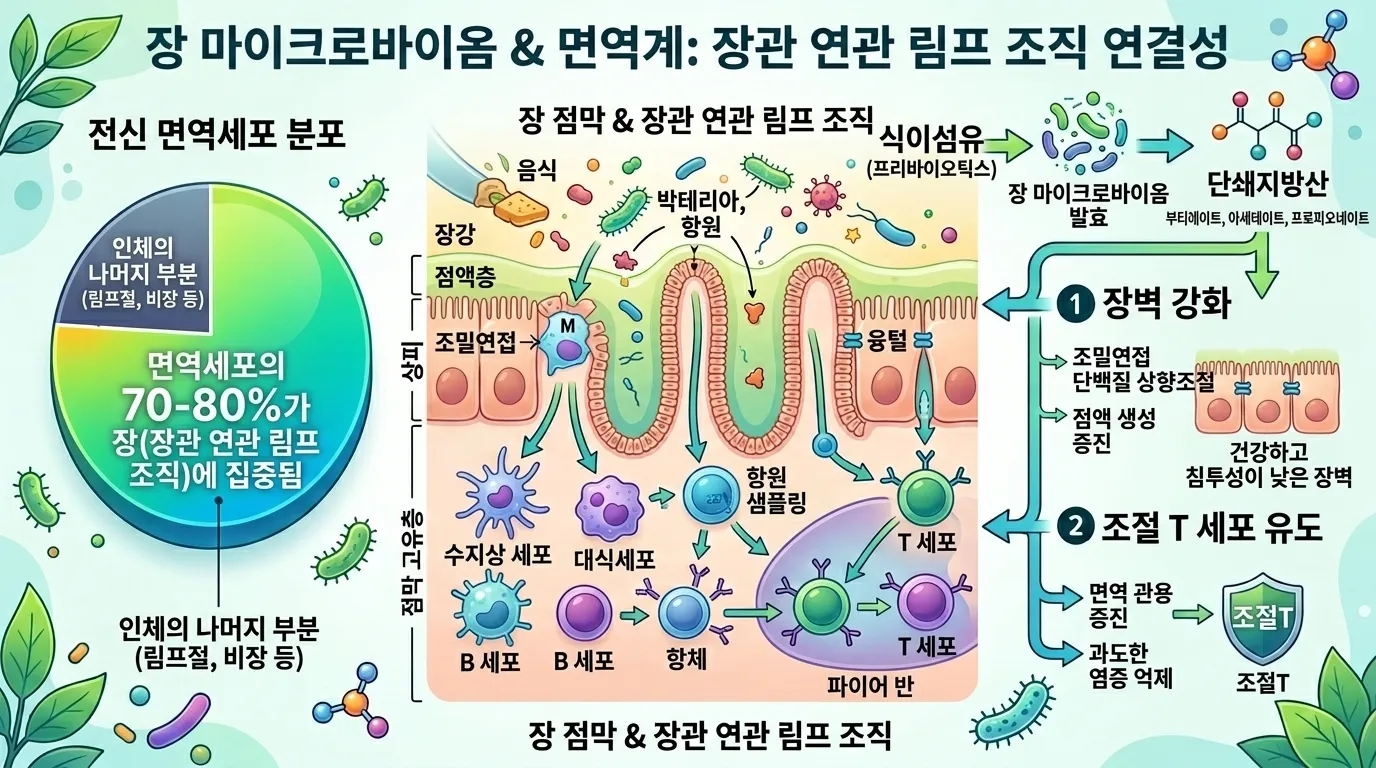 장-면역 축 인포그래픽