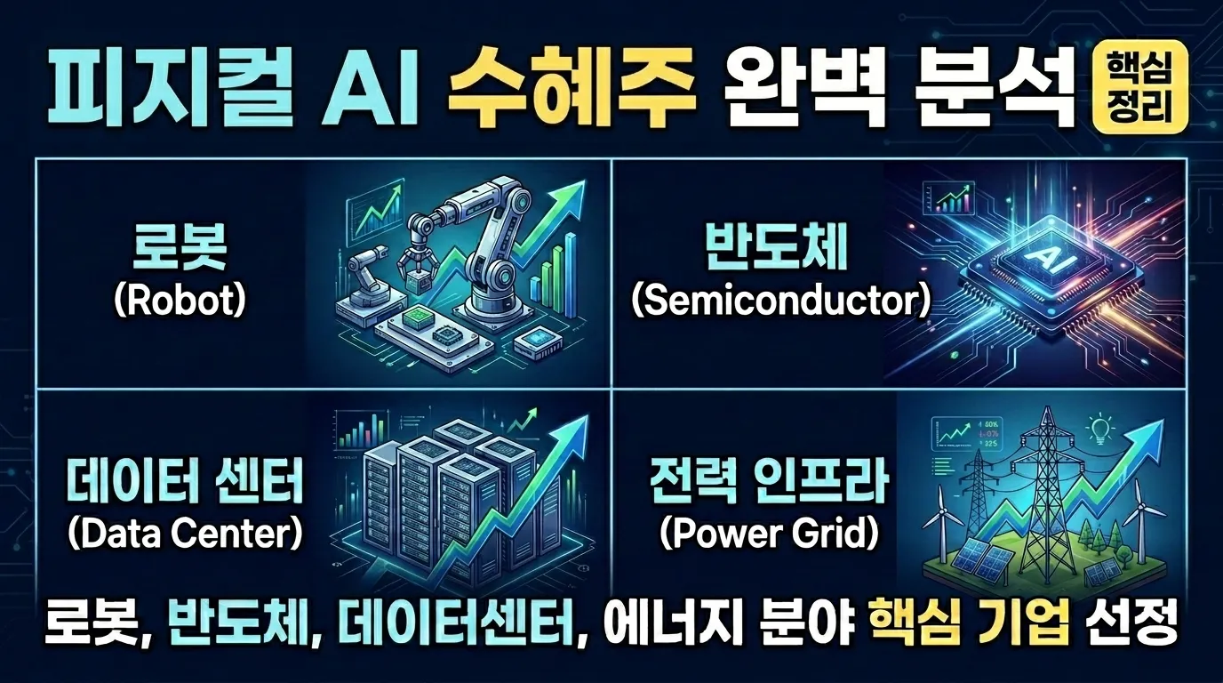피지컬 AI 수혜주 완전 분석 — 로봇·반도체·데이터센터·에너지 섹터 기업 선별